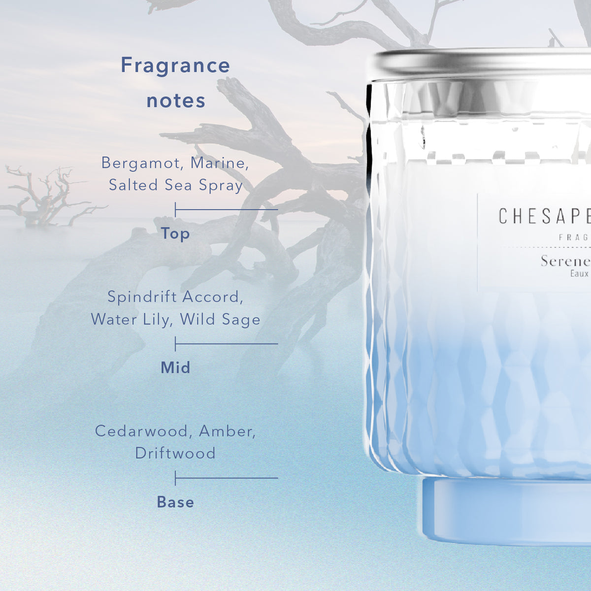 Serene Waters Chesapeake Bay Small Candle