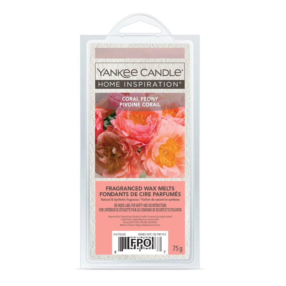Coral Peony Home Inspiration Wax Melt Block