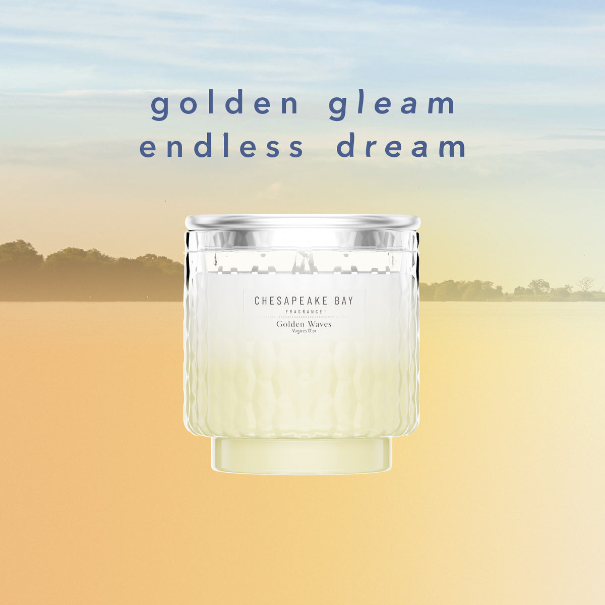 Golden Waves Chesapeake Bay Small Candle