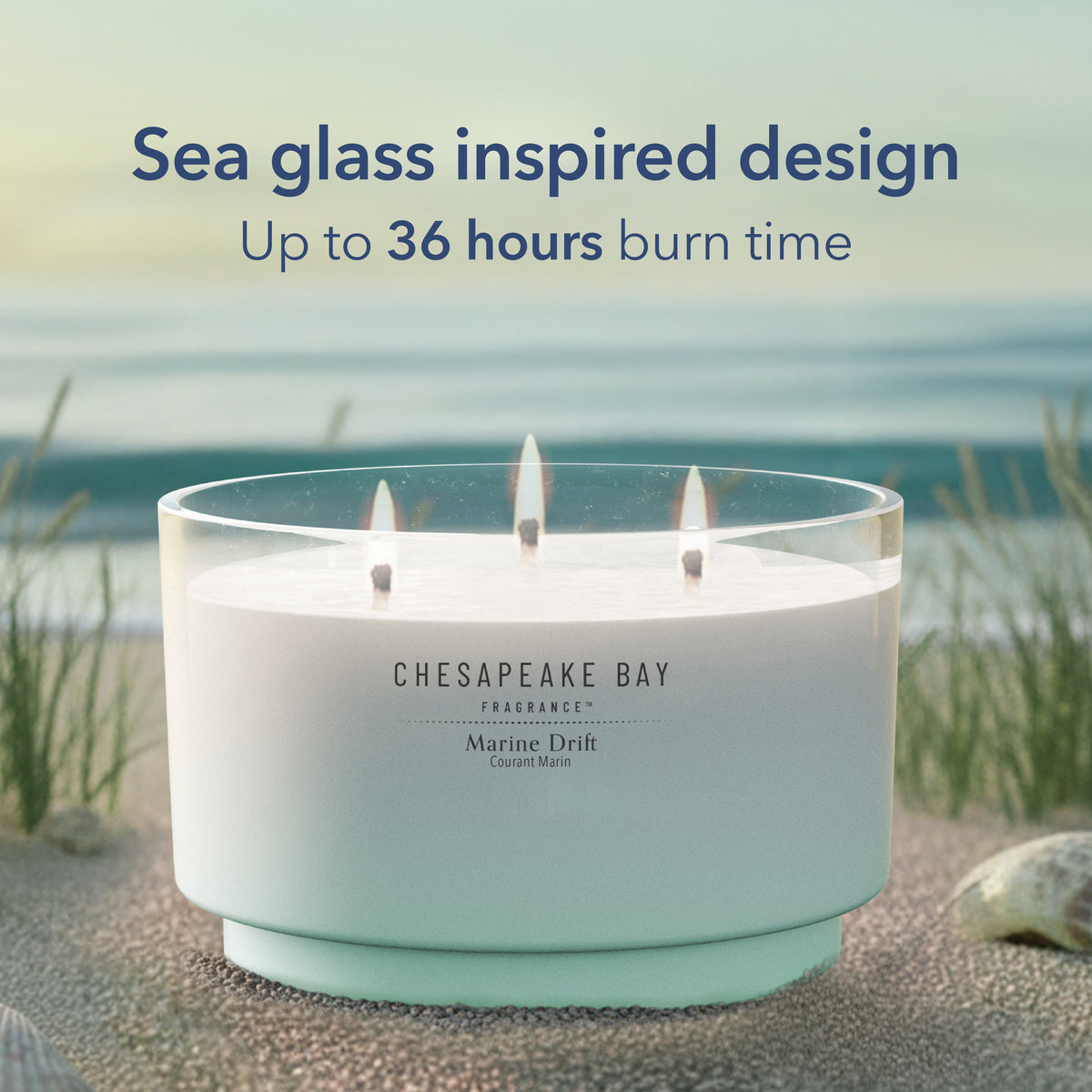Marine Drift Chesapeake Bay 3 Wick Smooth Glass Tumbler