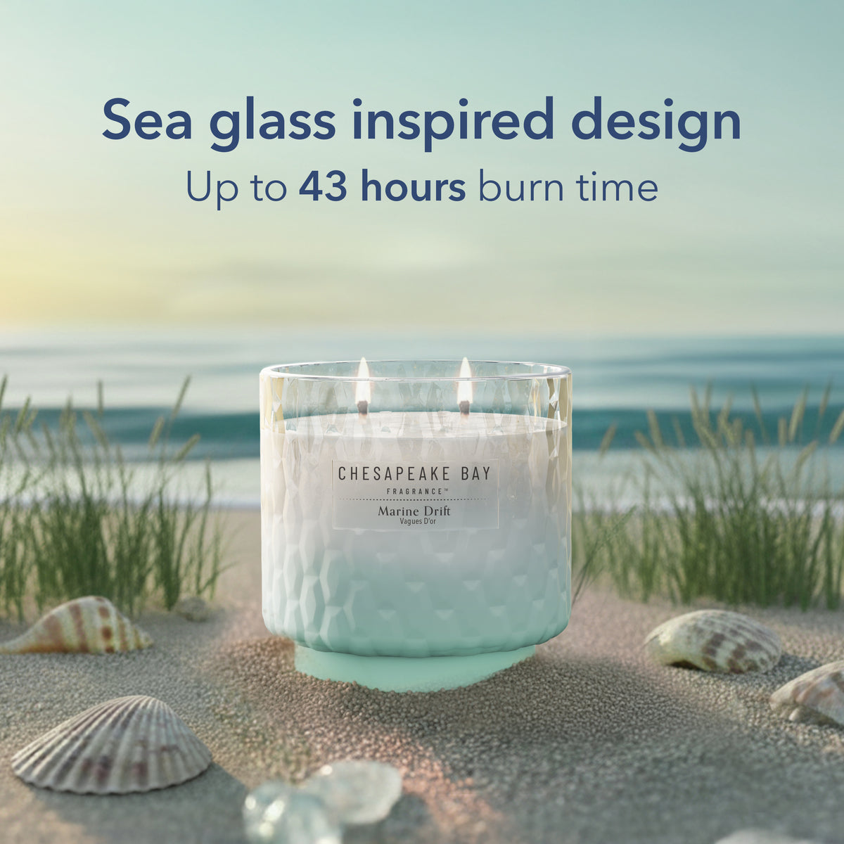 Marine Drift Chesapeake Bay Large Candle