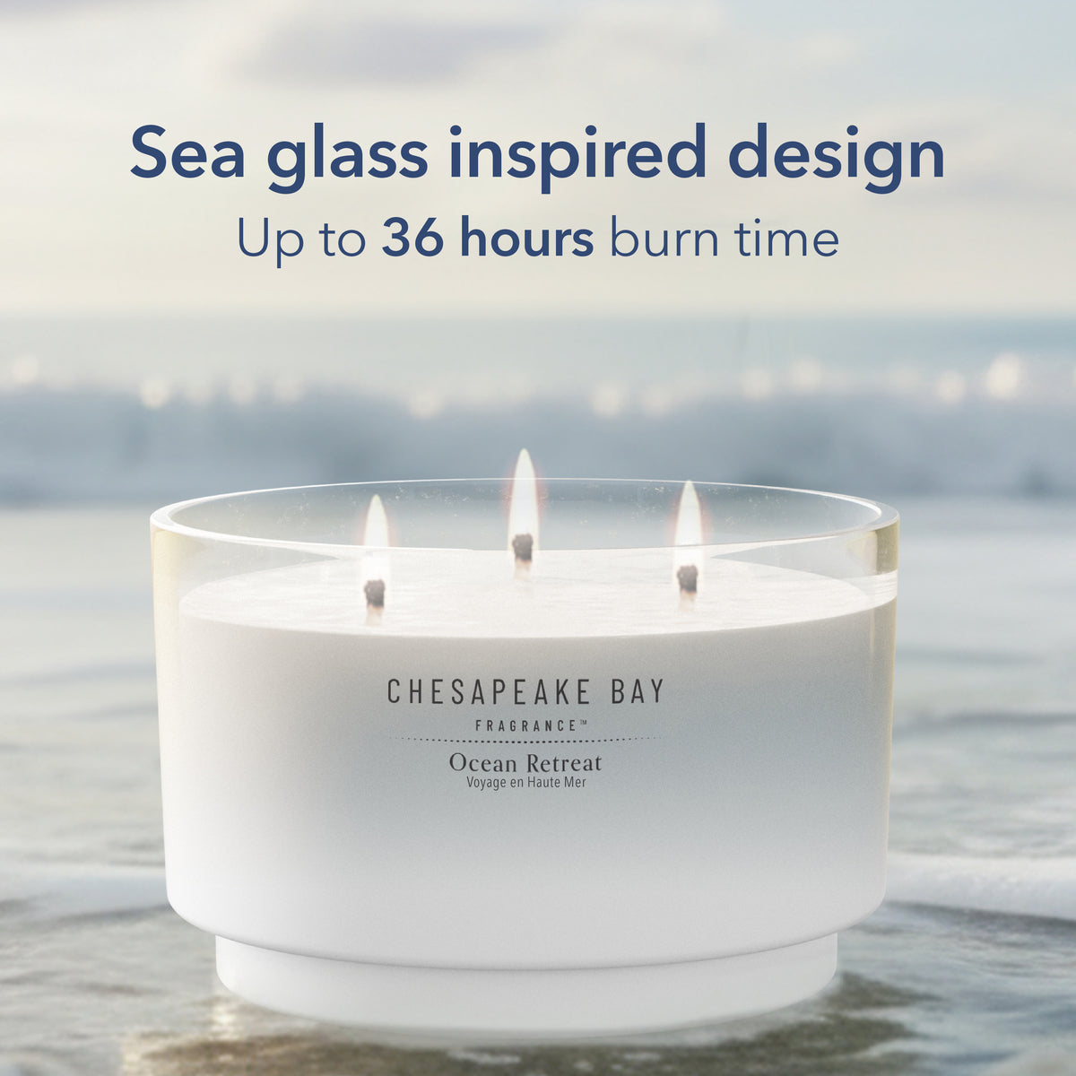 Ocean Retreat Chesapeake Bay 3 Wick Smooth Glass Tumbler
