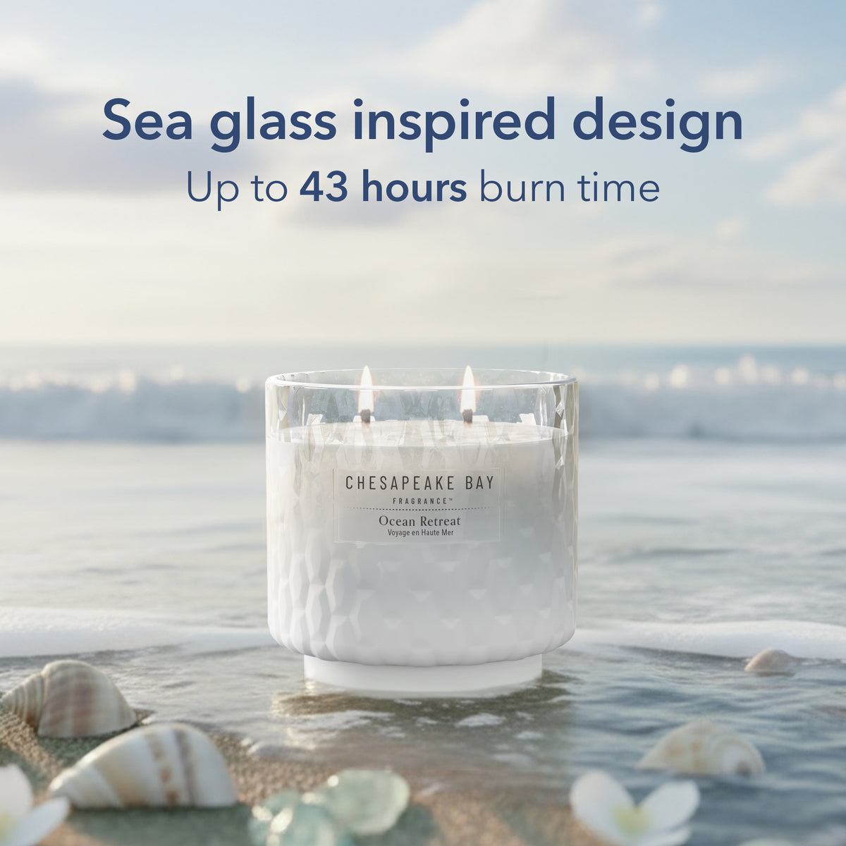 Ocean Retreat Chesapeake Bay Large Candle