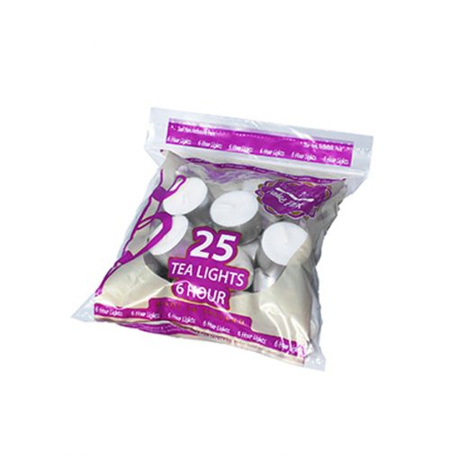 Duffy & Scott Non Scented 6 Hour Tealights - Bag 25