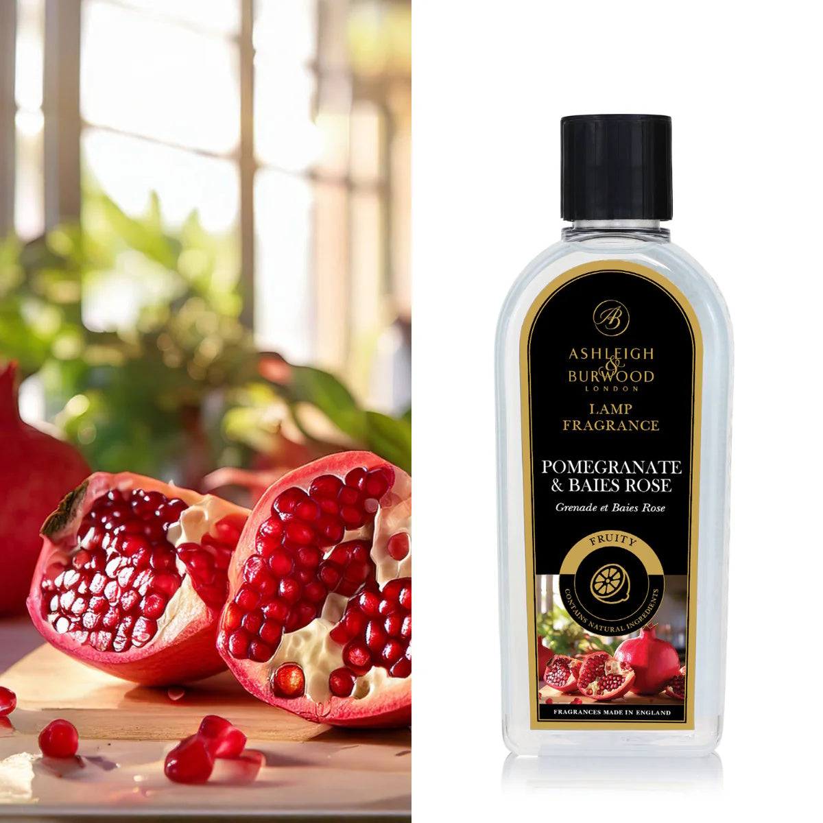 Pomegranate & Baies Rose 500ml Lamp Fragrance