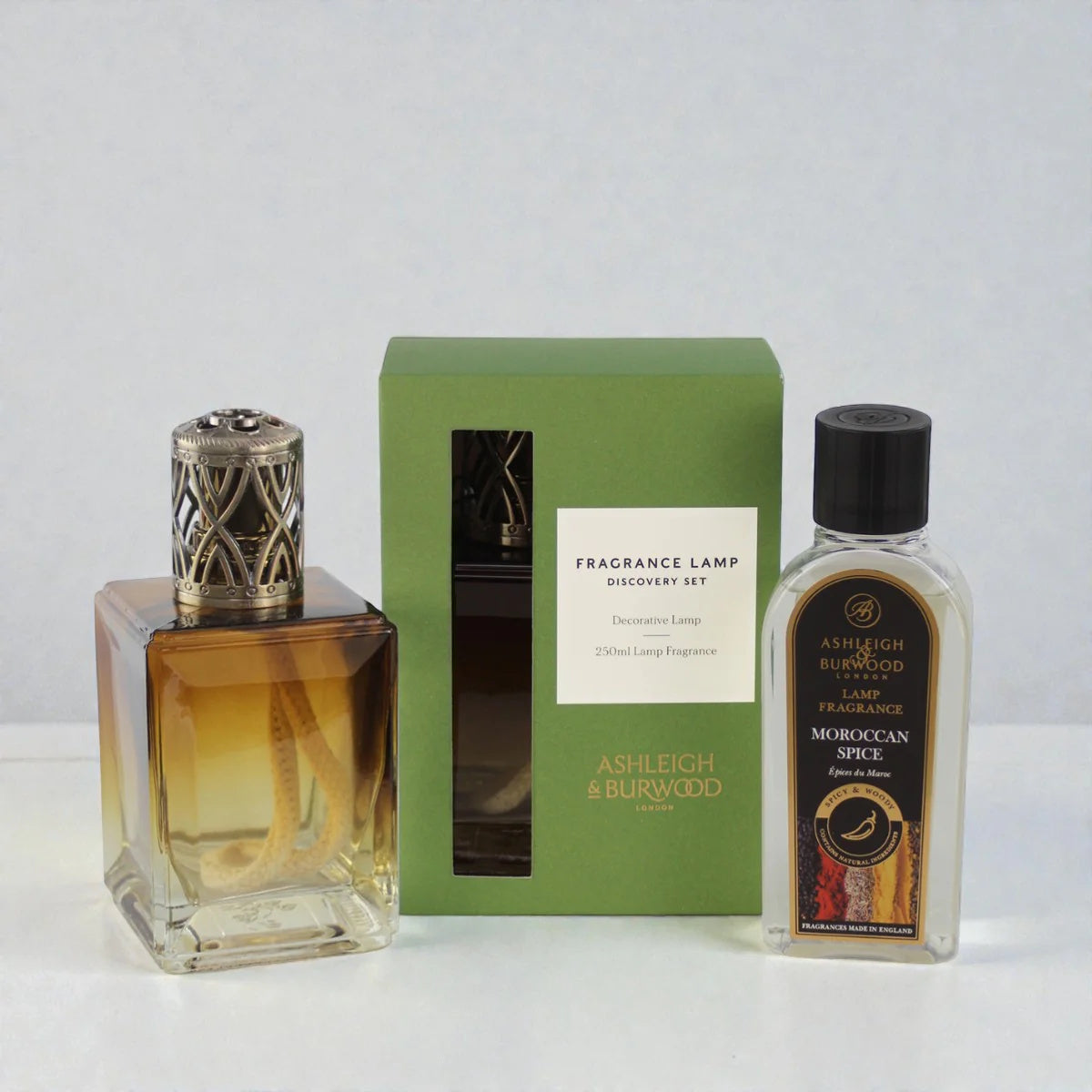 Amber Obsidian Fragrance Lamp Set inc. Moroccan Spice