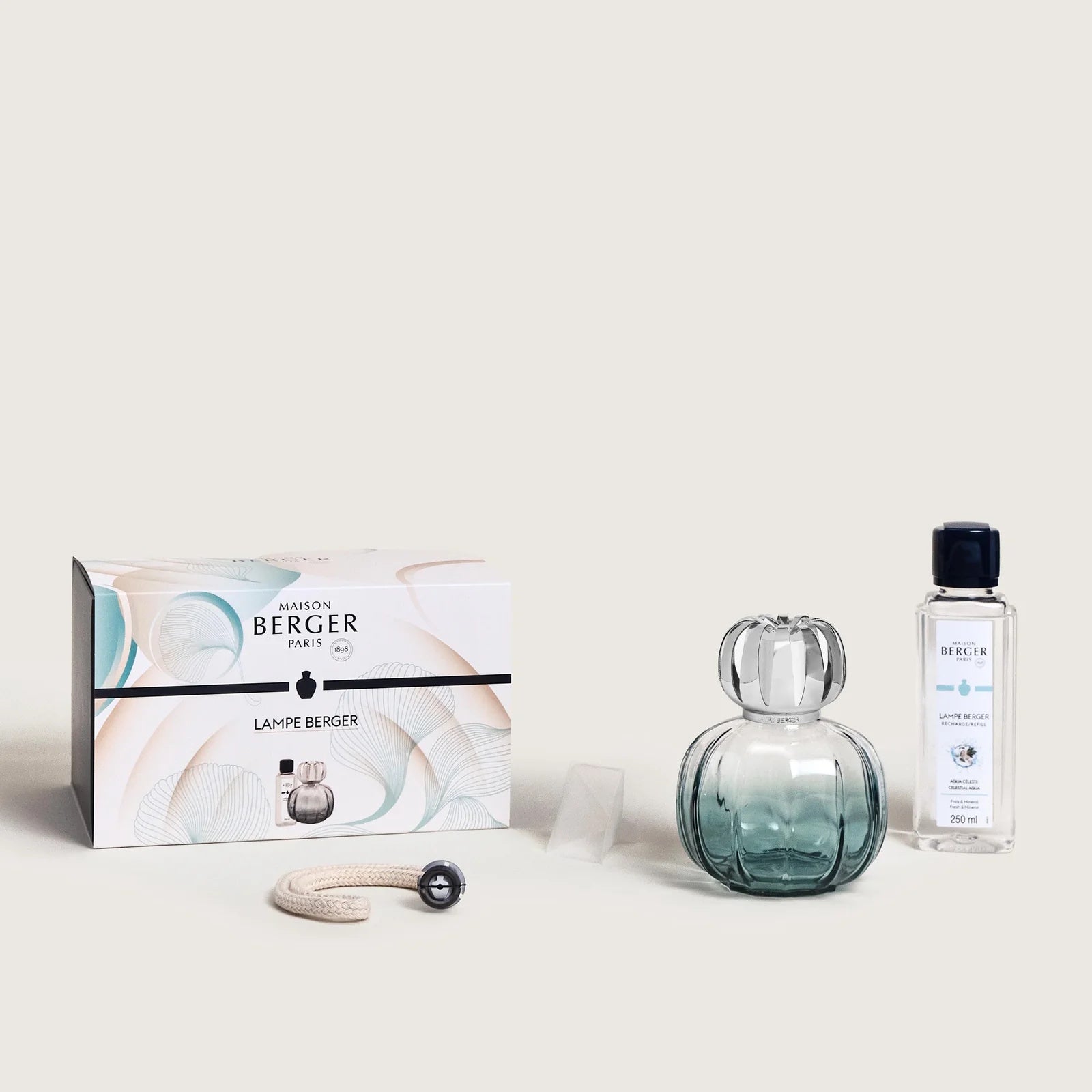 Green Corali Lamp Berger  Gift Pack with Celestial Aqua
