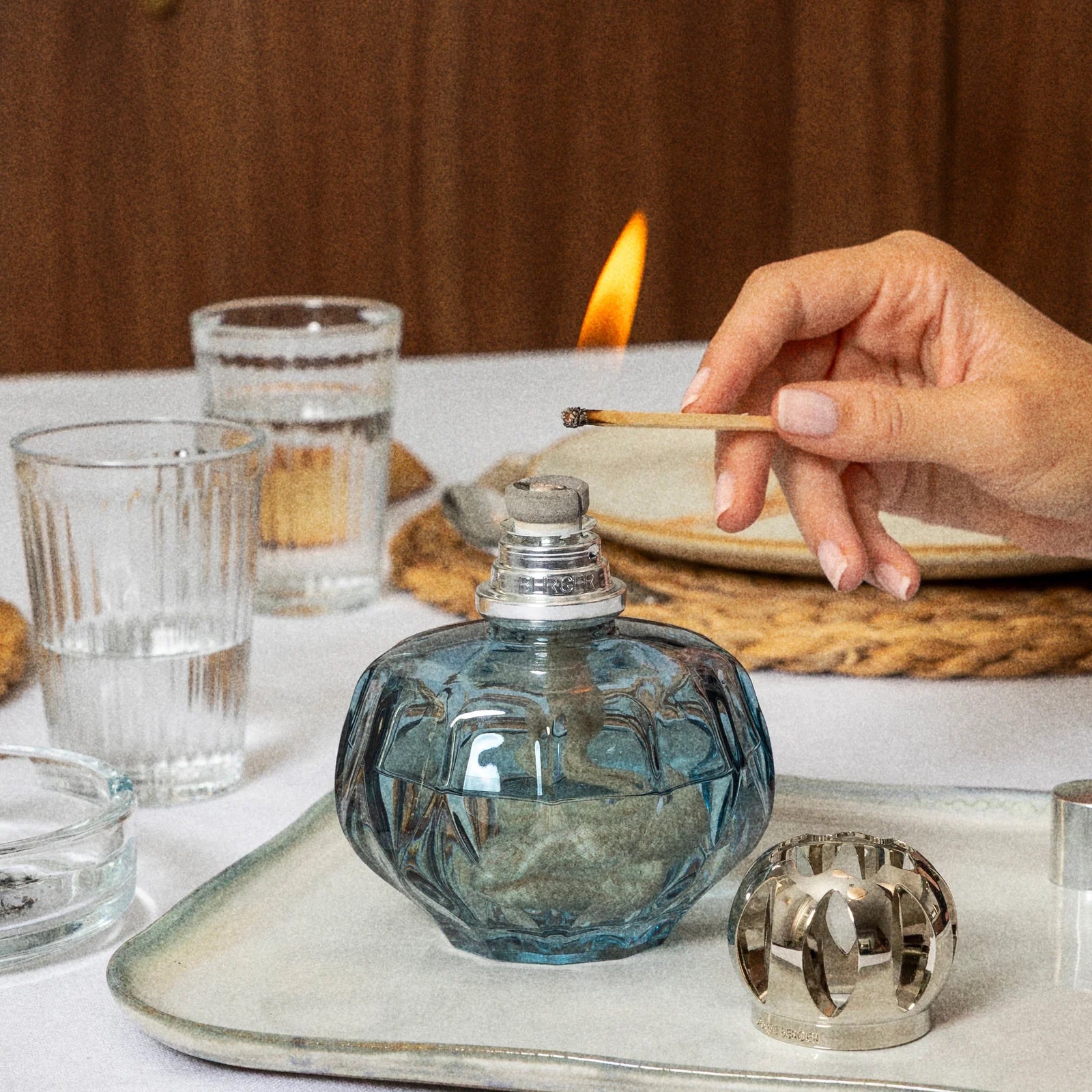Blue Rosalie Lamp Berger Gift Pack with Exquisite Sparkle