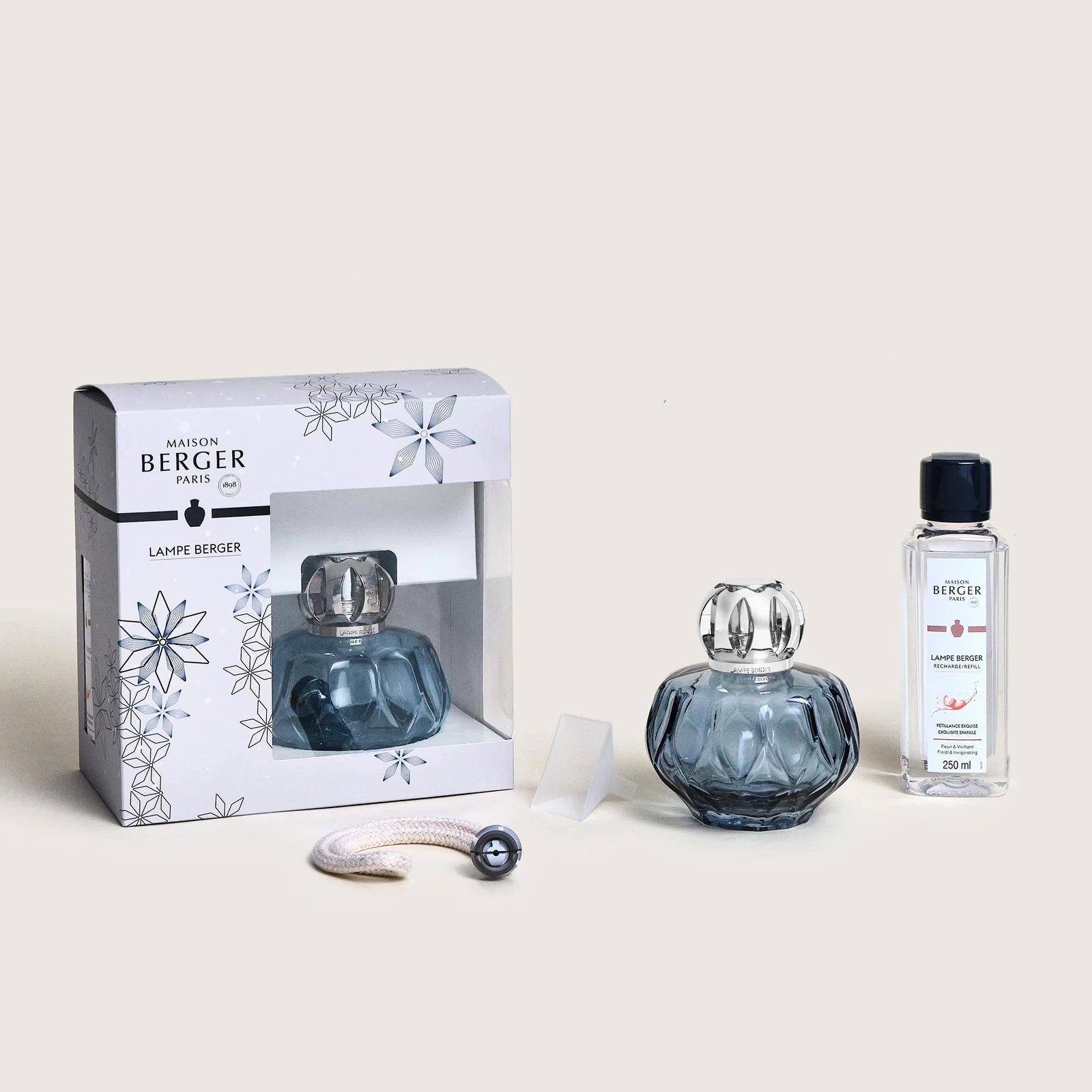 Blue Rosalie Lamp Berger Gift Pack with Exquisite Sparkle
