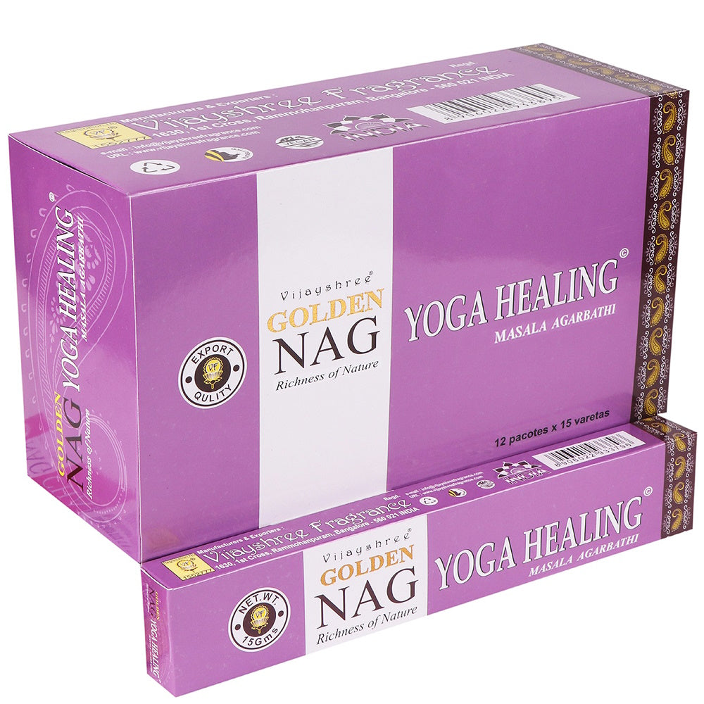 Yoga Healing Golden Nag Incense Sticks