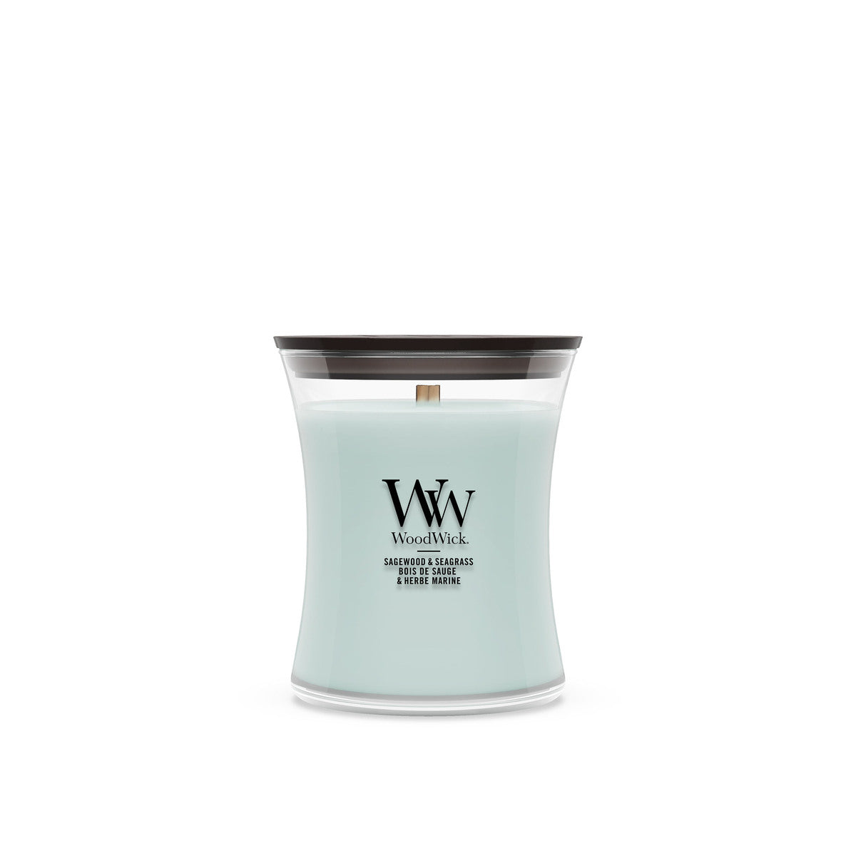Sagewood & Seagrass WoodWick Medium Hourglass Candle