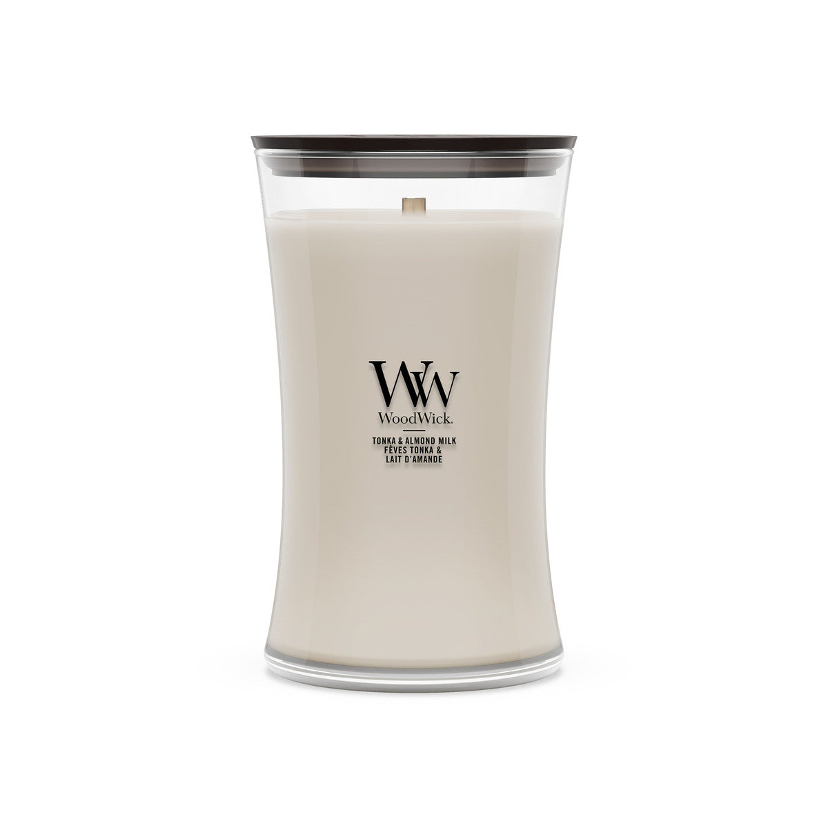 Tonka & Almond Milk WoodWick Large Hourglass Candle