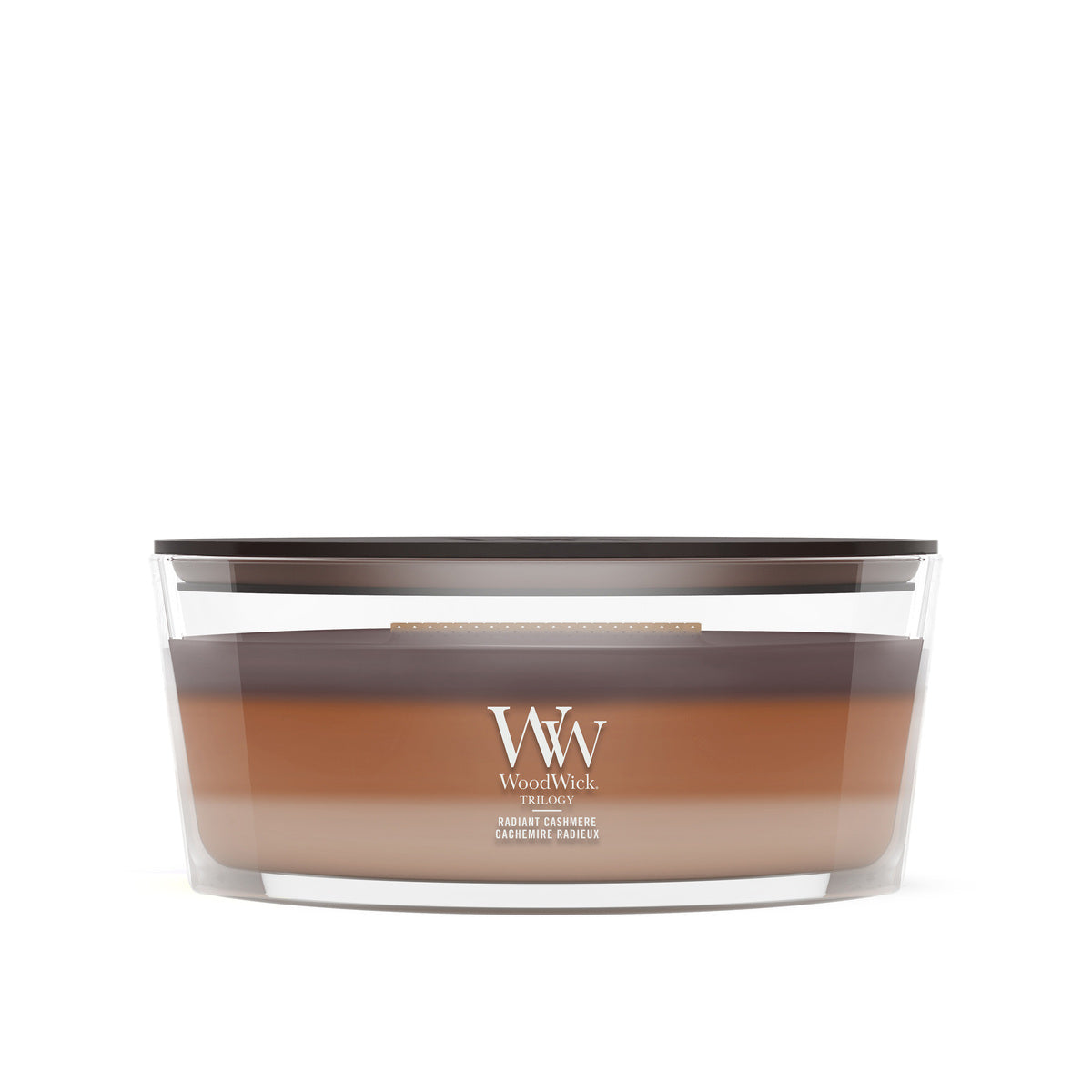 Radiant Cashmere WoodWick Trilogy Ellipse Candle