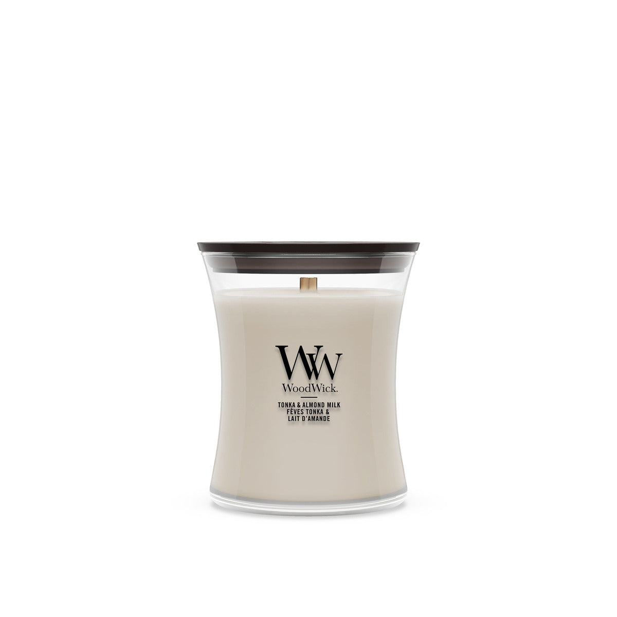 Tonka & Almond Milk WoodWick Medium Hourglass Candle