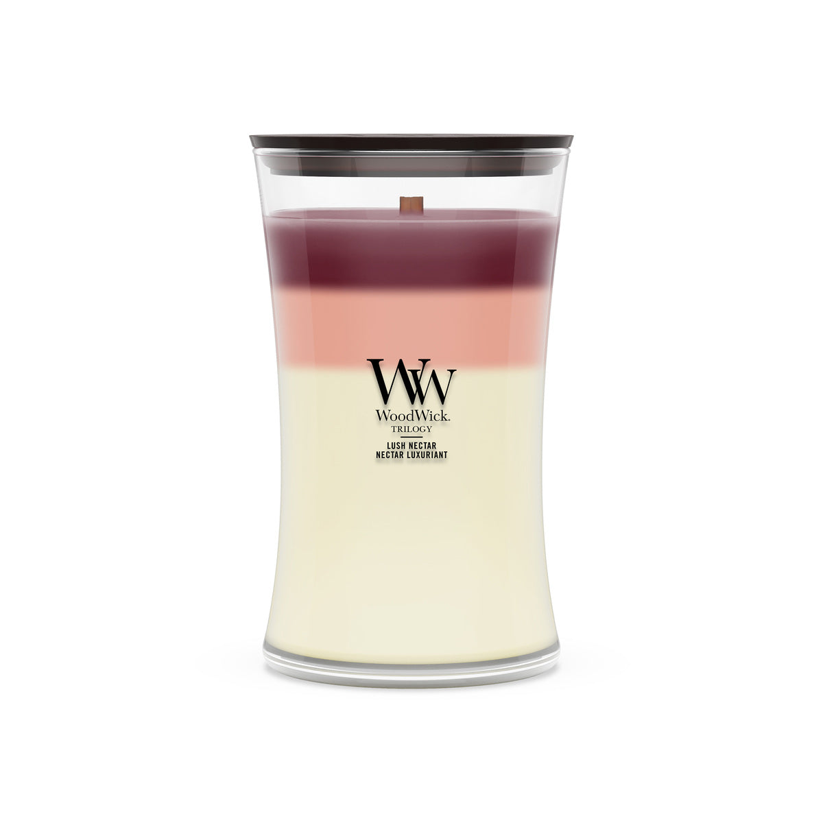 Lush Nectar WoodWick Trilogy Large Hourglass Candle