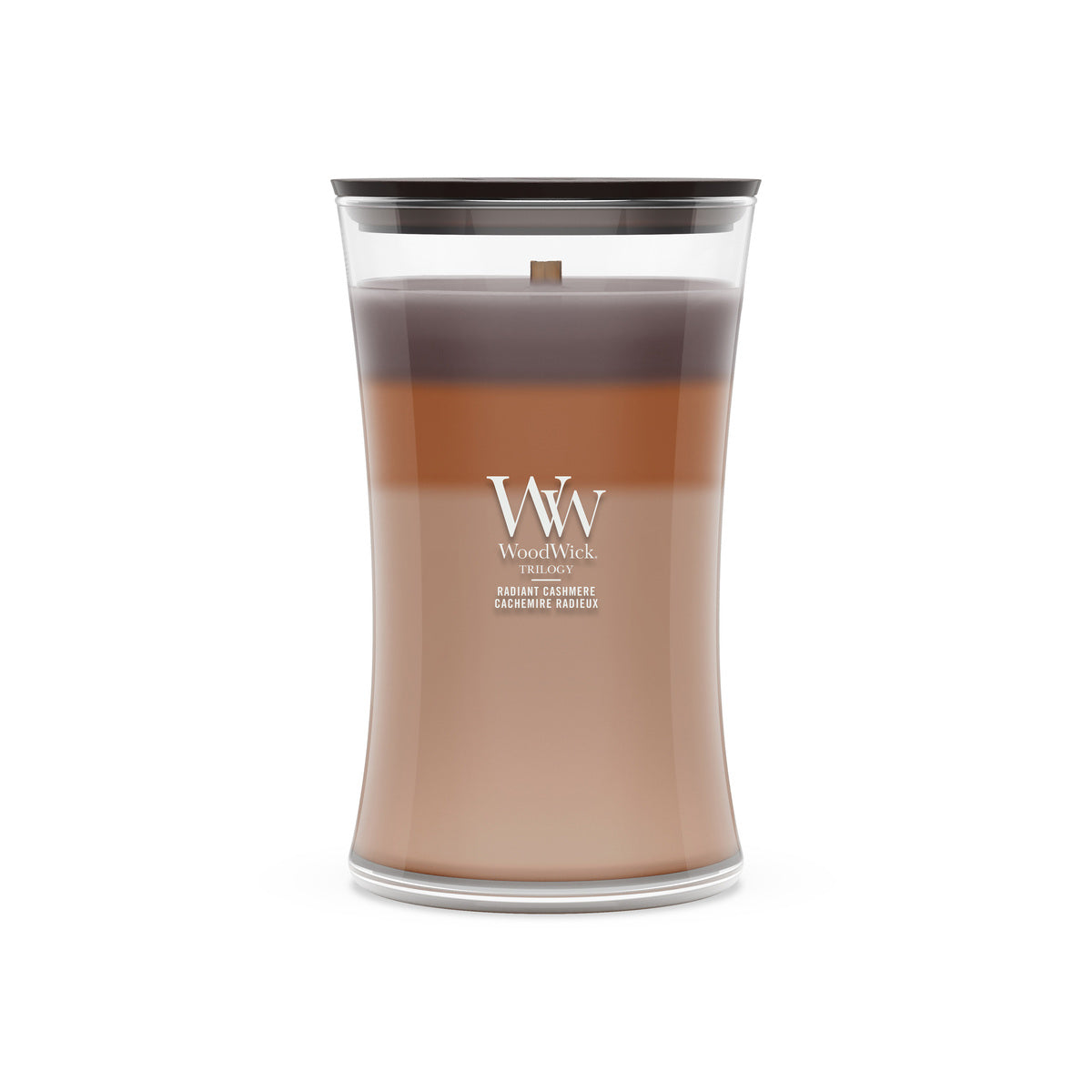 Radiant Cashmere WoodWick Trilogy Large Hourglass Candle