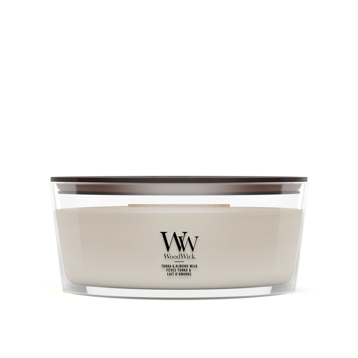 Tonka & Almond Milk WoodWick Ellipse Candle