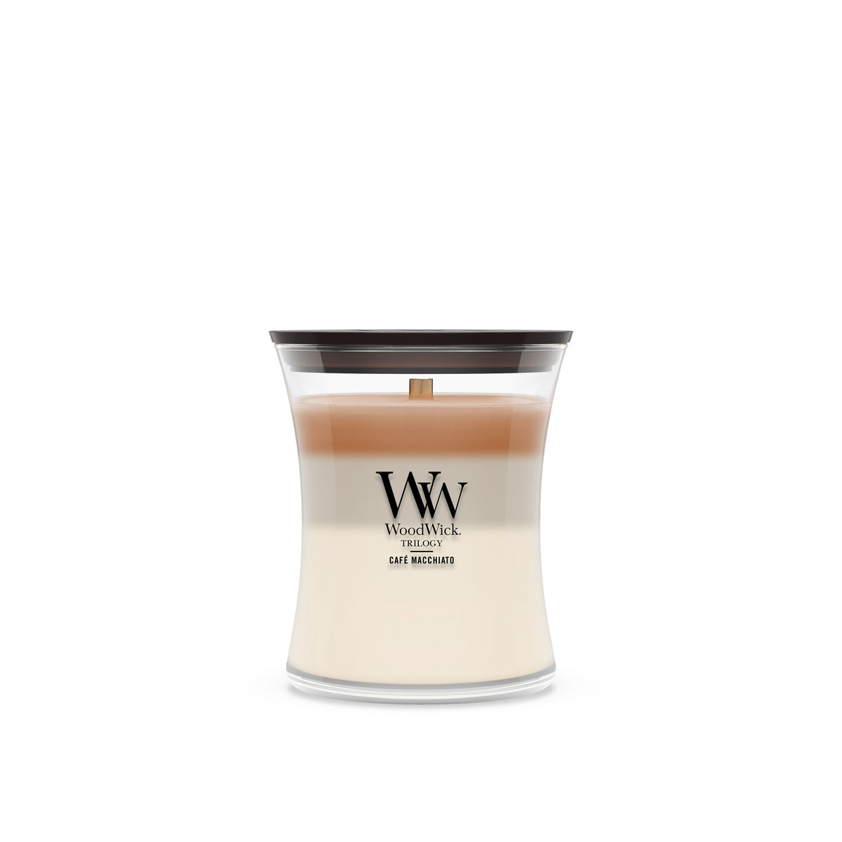 Café Macchiato WoodWick Trilogy Medium Hourglass Candle