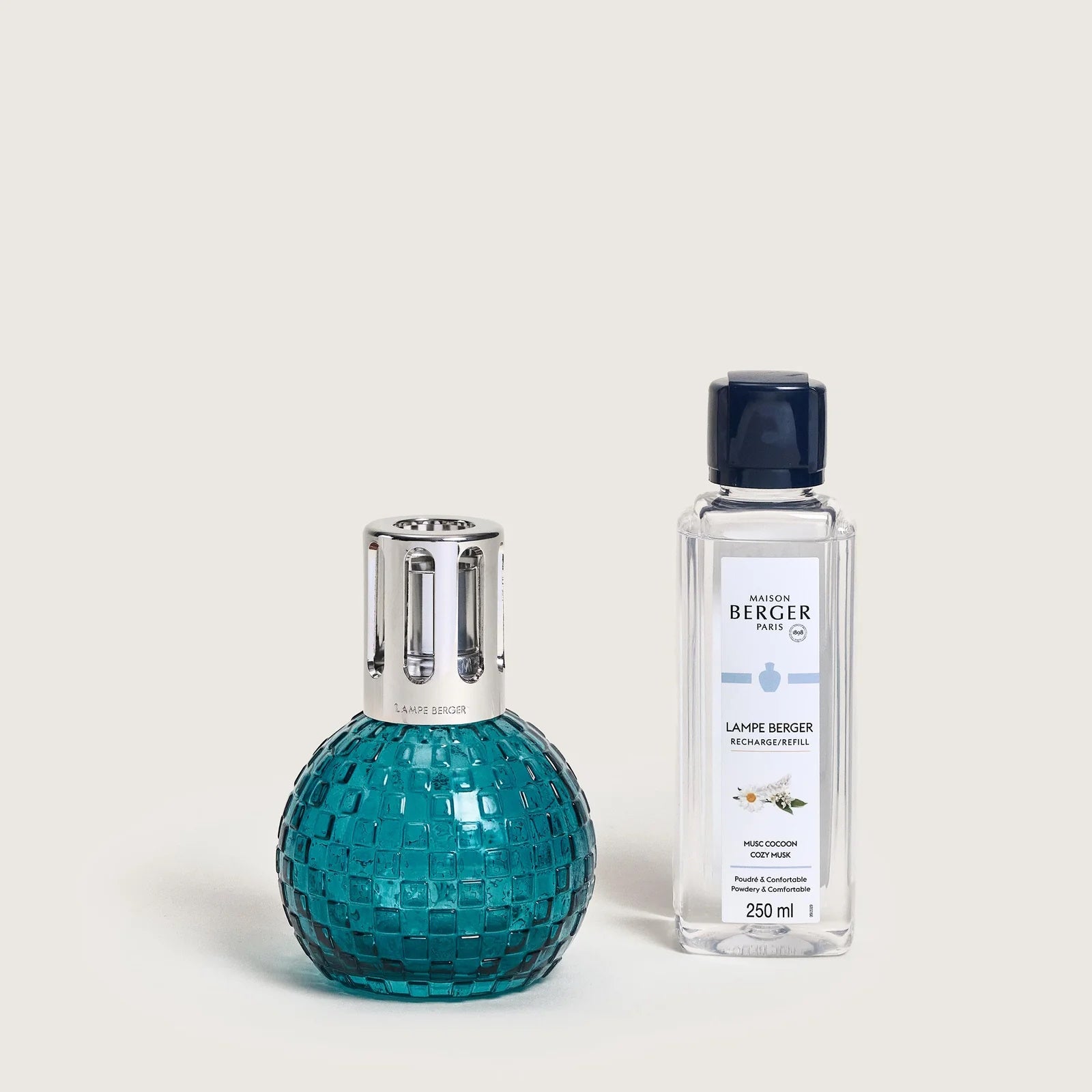 Green Disco Lamp Berger Set with Cozy Musk Fragrance