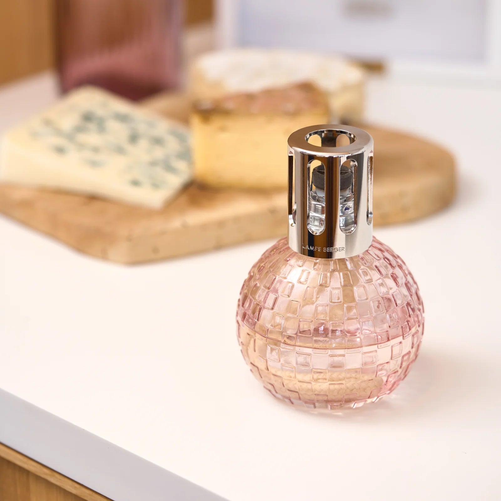 Rose Pink Disco Lamp Berger Set with Sweet Grapefruit Fragrance