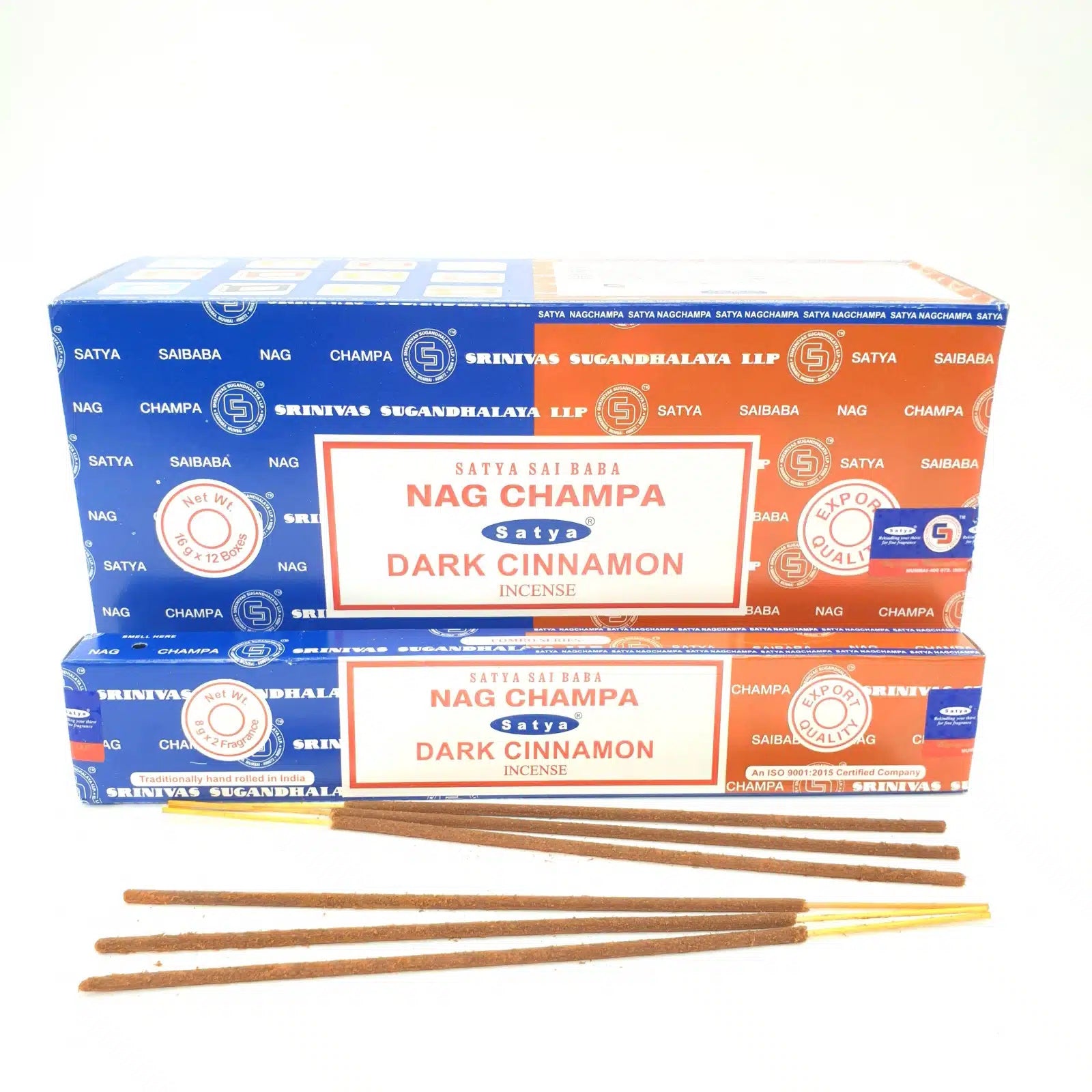 Satya Incense Sticks Duo Pack - Nag Champa & Dark Cinnamon