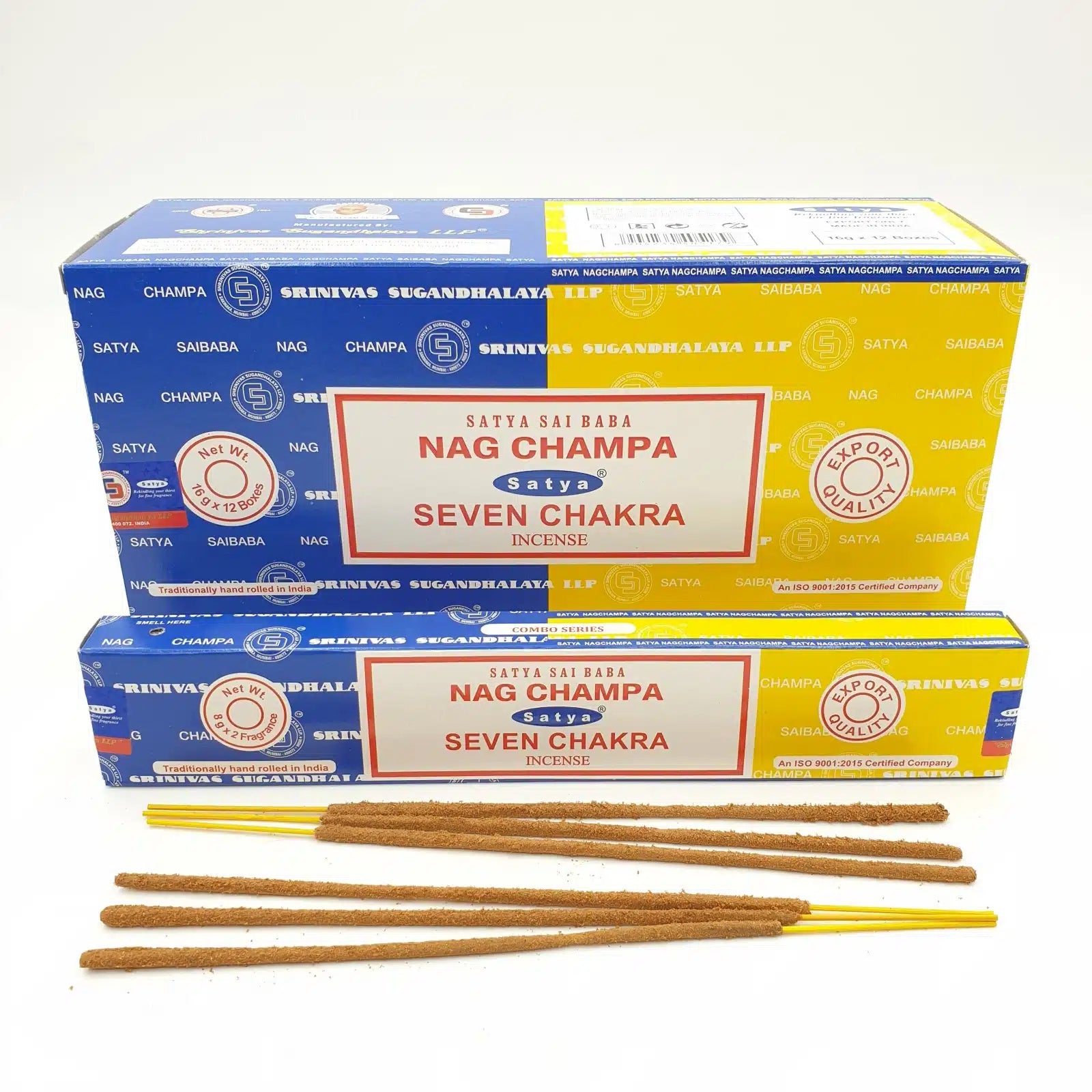 Satya Incense Sticks Duo Pack - Nag Champa & Seven Chakra