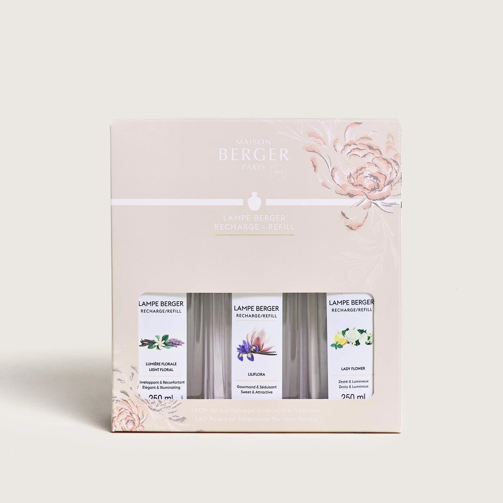 Triopack 250ml Lamp Berger Refills - Florals