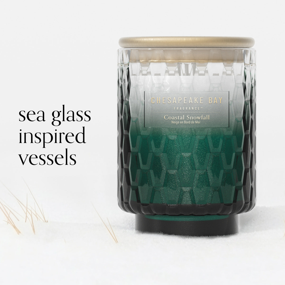 Coastal Snowfall Chesapeake Bay Medium Candle