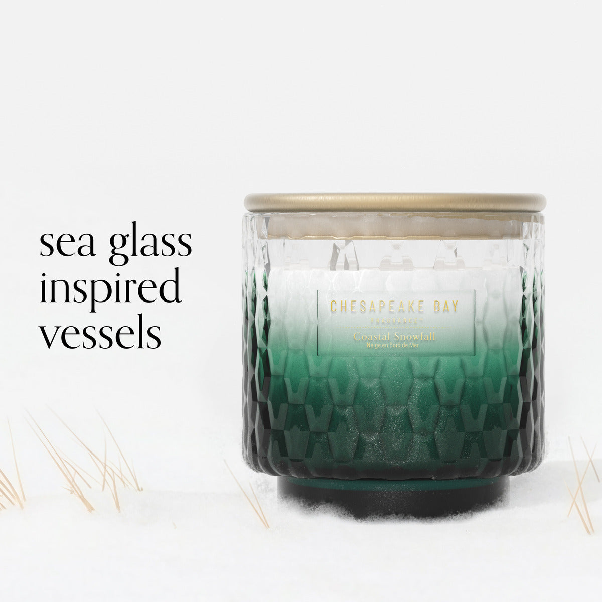 Coastal Snowfall Chesapeake Bay Large Candle