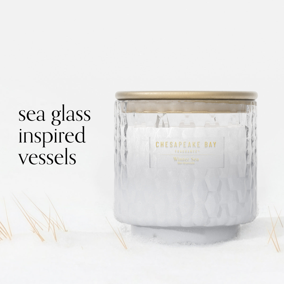 Winter Sea Chesapeake Bay Large Candle