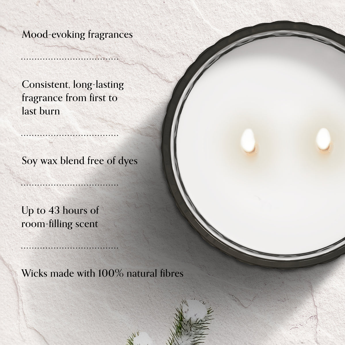 Coastal Snowfall Chesapeake Bay Large Candle