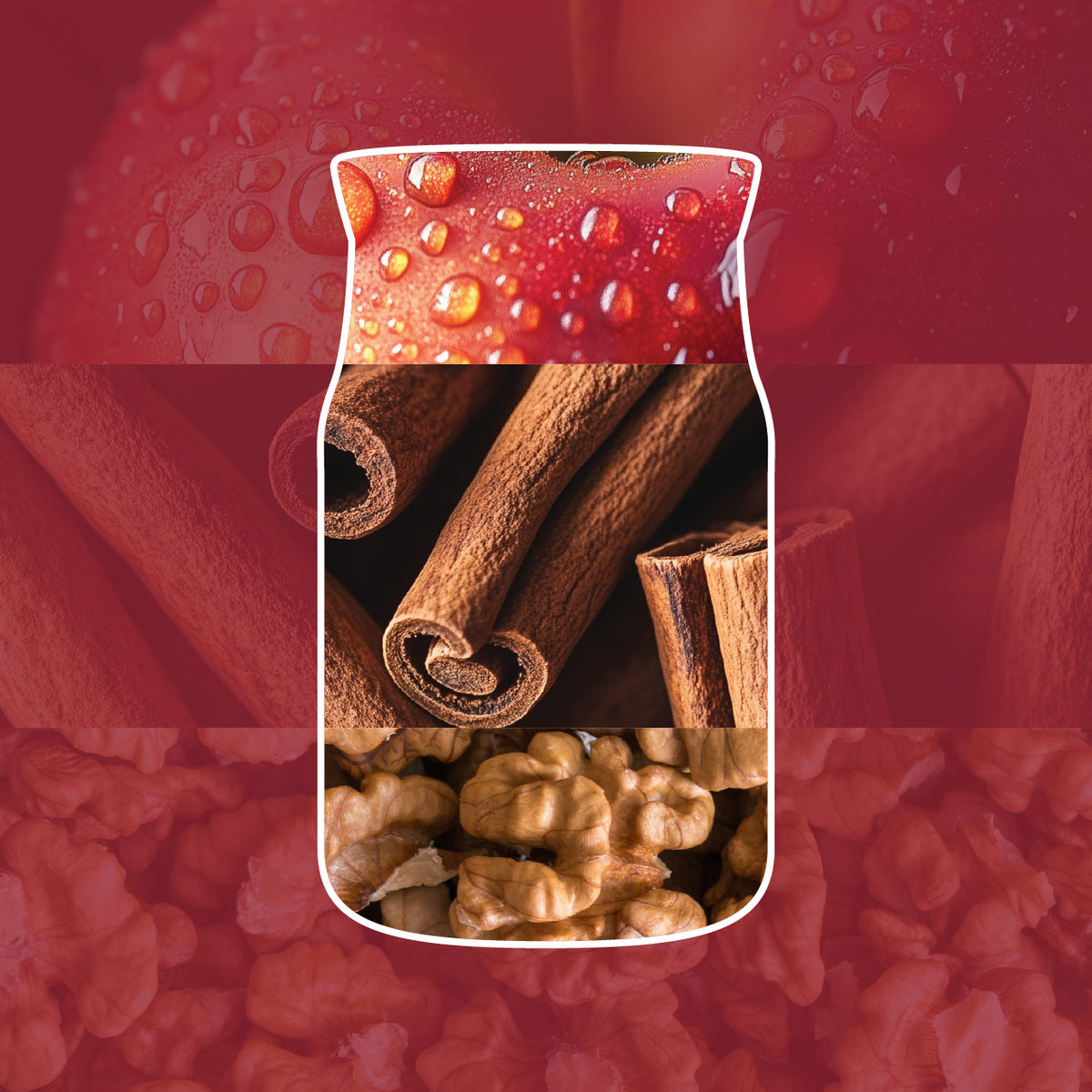 Red Apple Wreath Medium Jar