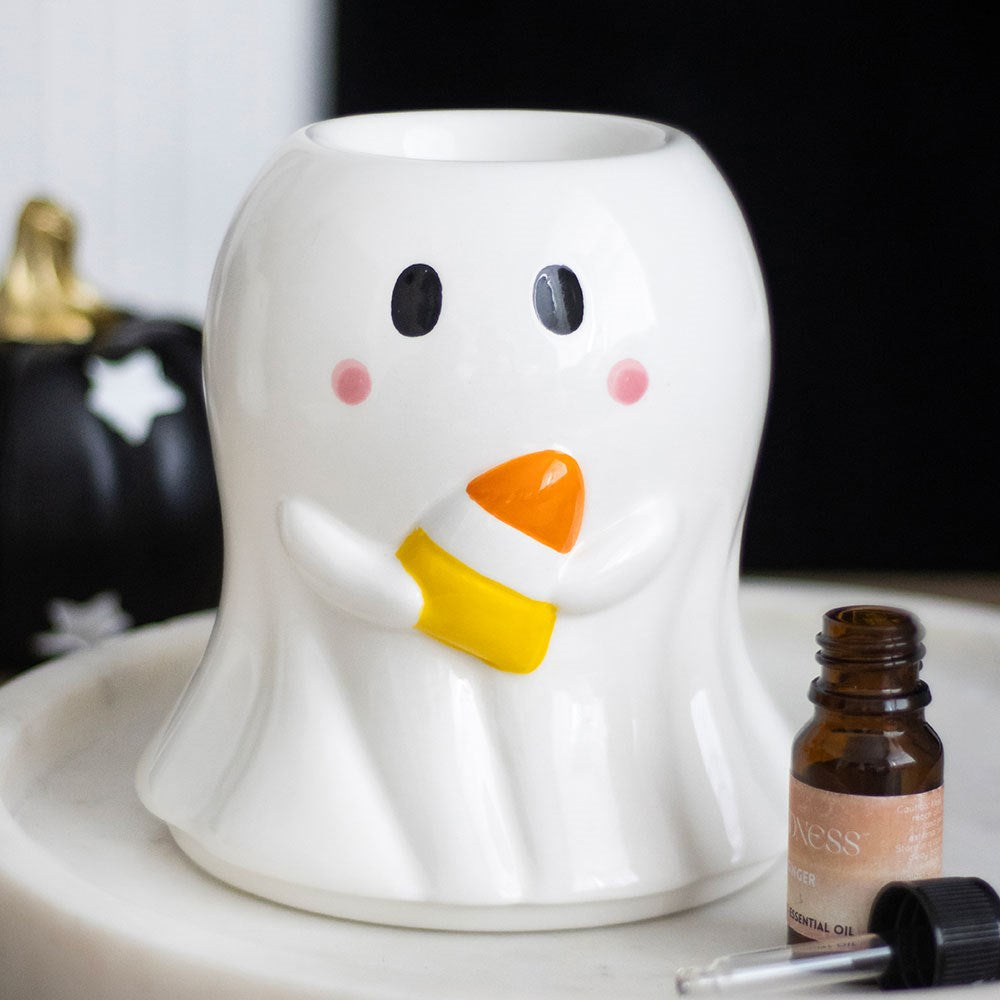 Candy Corn Ghost Ceramic Melt Warmer and Oil Burner