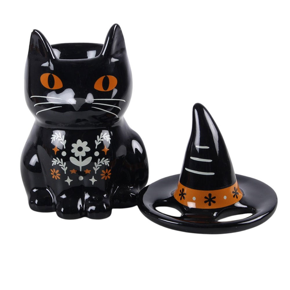 Frightful Folk Black Cat Ceramic Melt Warmer and Oil Burner
