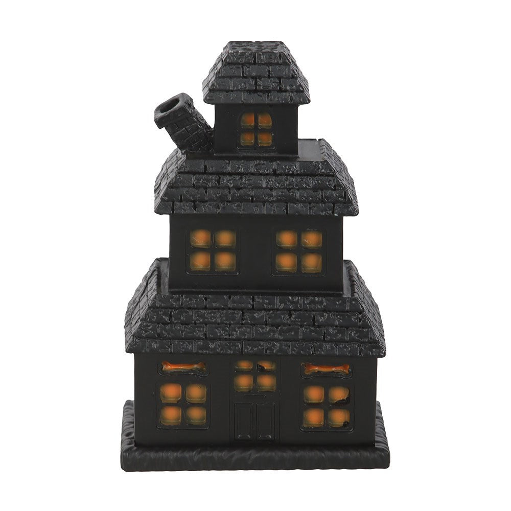 Black Haunted House Incense Cone Burner