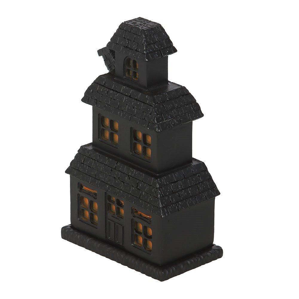 Black Haunted House Incense Cone Burner