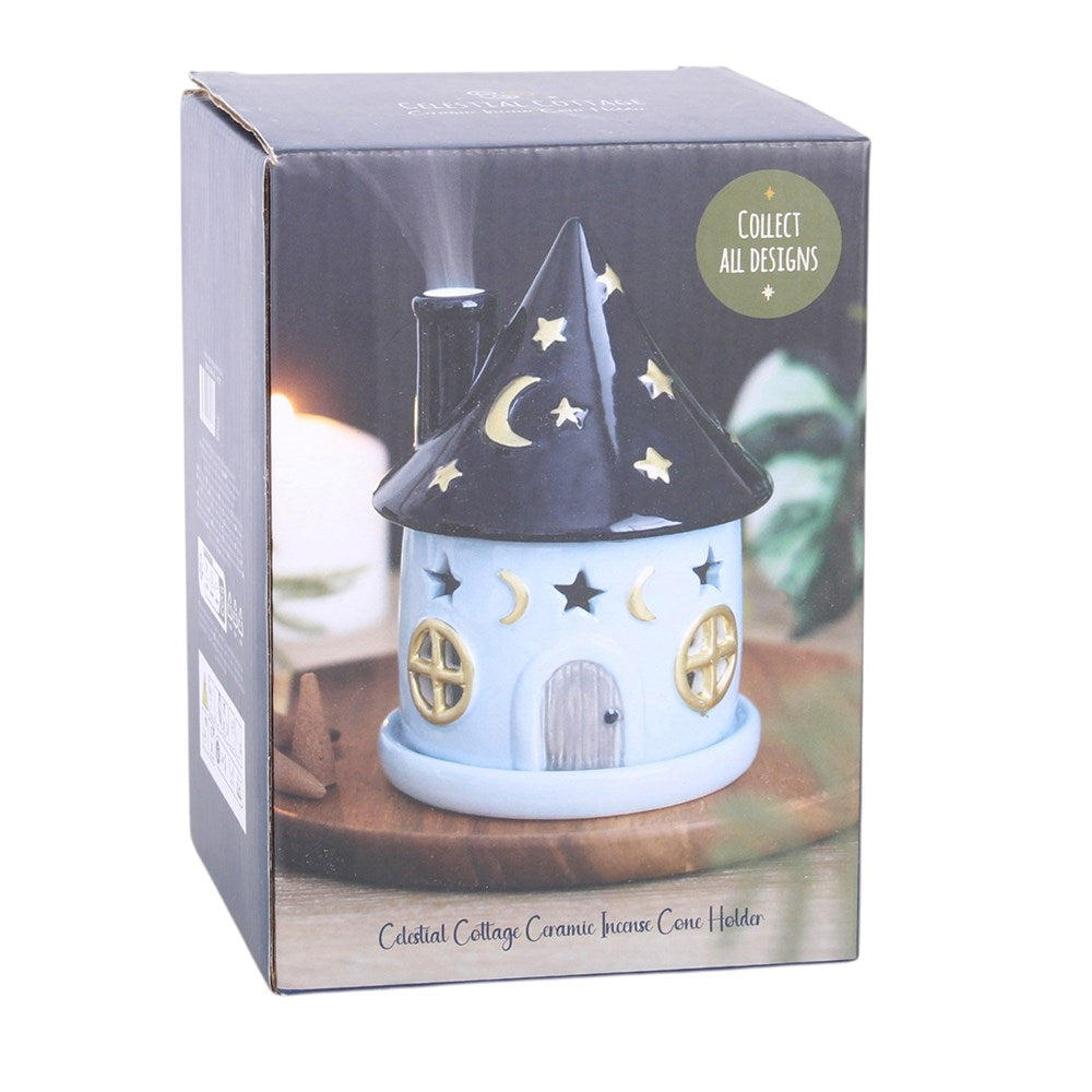 Celestial Cottage Ceramic Incense Cone Burner