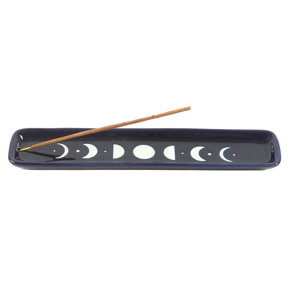 Blue Moon Phase Ceramic Incense Stick Holder
