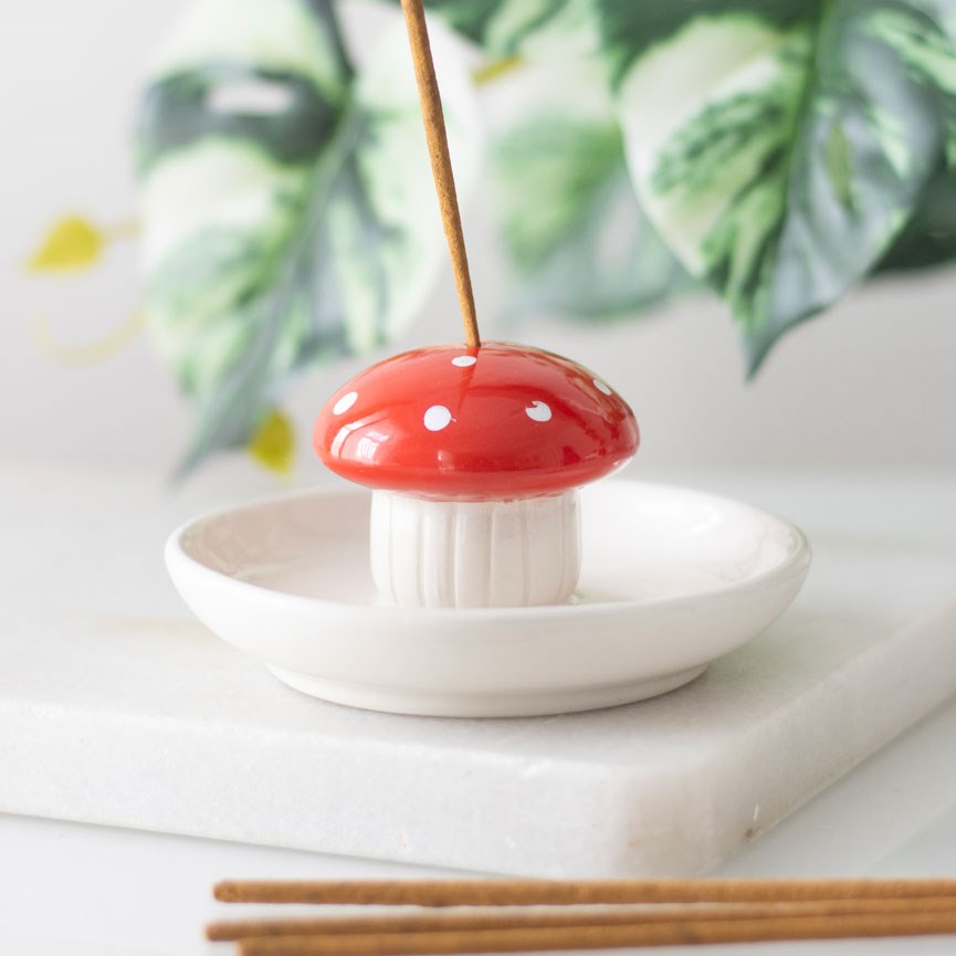 Mushroom Ceramic Incense Stick Holder