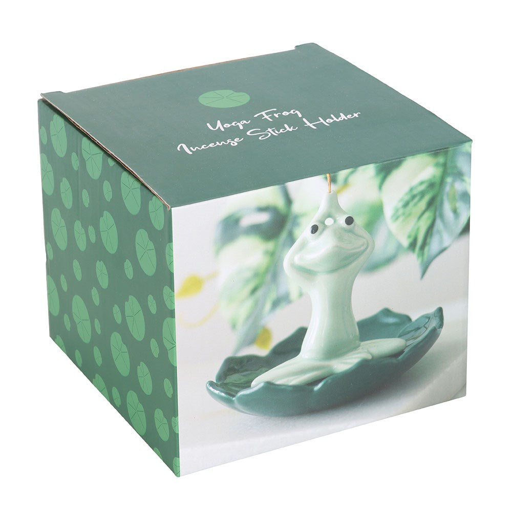Yoga Frog Ceramic Incense Stick Holder