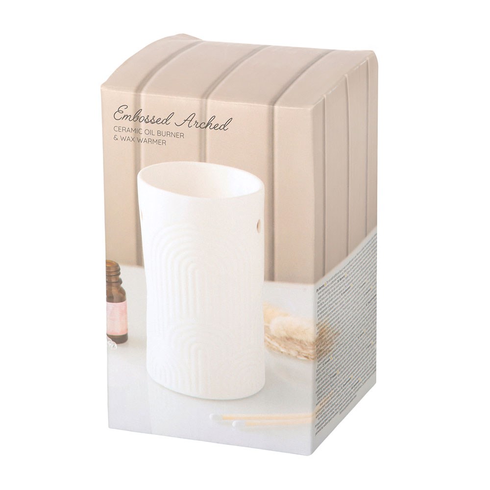 Embossed Arch Ivory Melt Warmer and Oil Burner