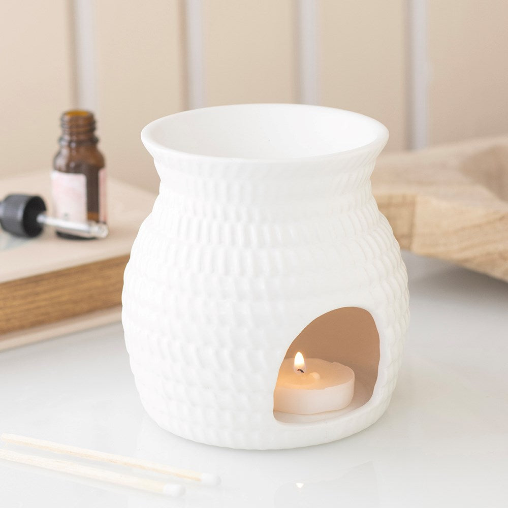 Woven Basket Effect Melt Warmer and Oil Burner