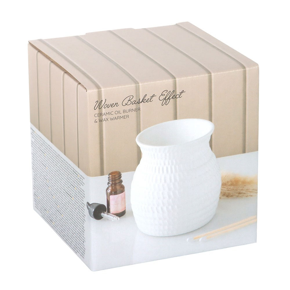 Woven Basket Effect Melt Warmer and Oil Burner