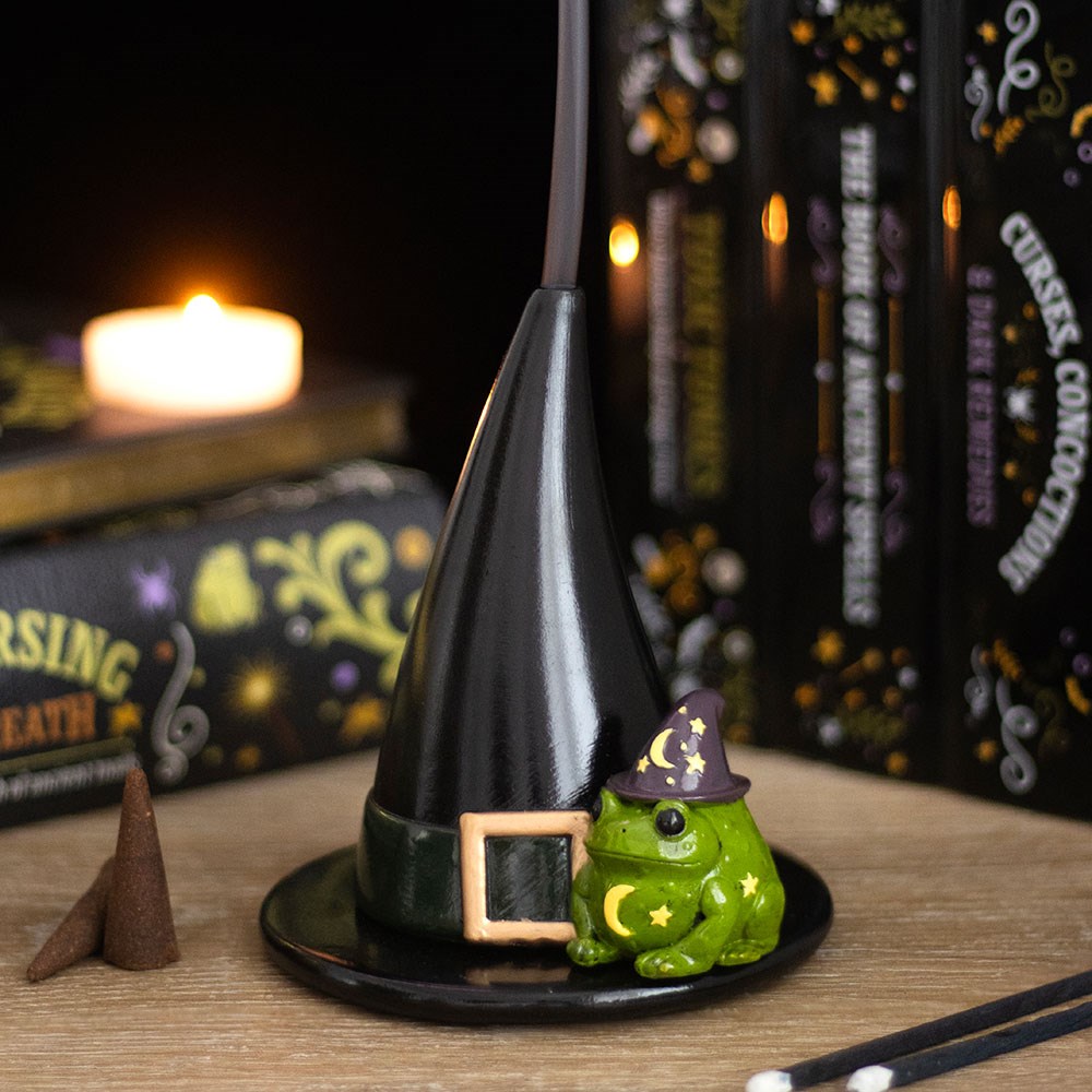 Magic Toad and Witch Hat Incense Cone Burner