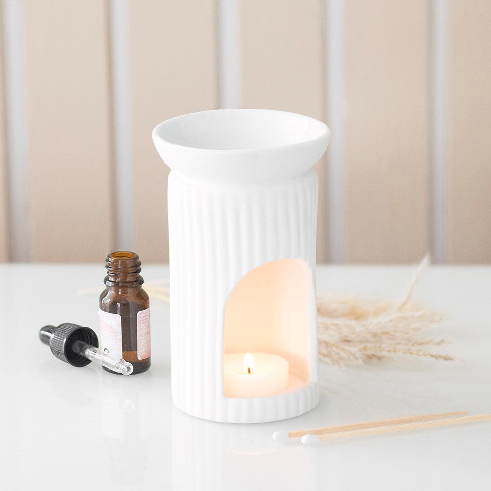 Ribbed Column Melt Warmer and Oil Burner