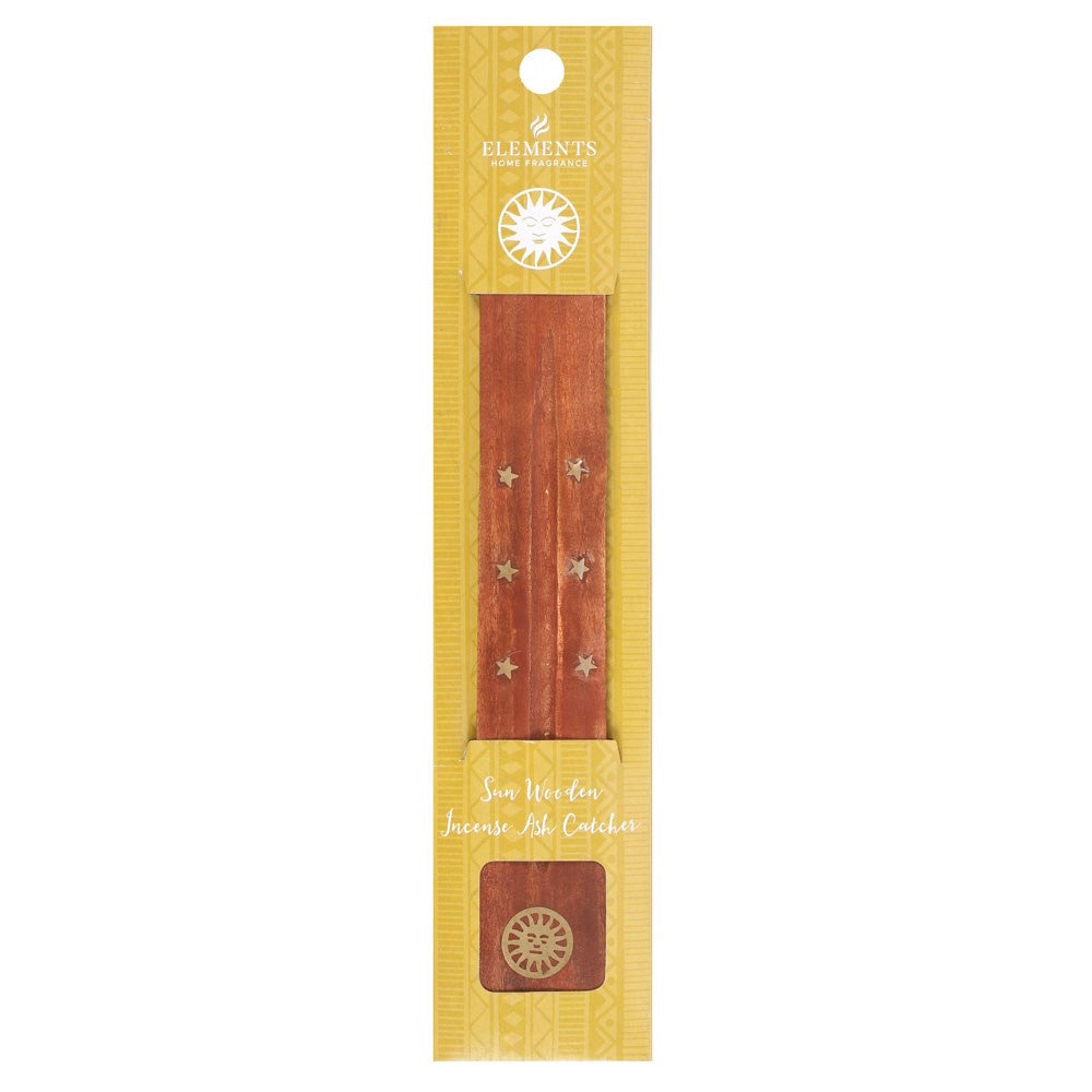 Wooden Incense Ash Catcher - Sun