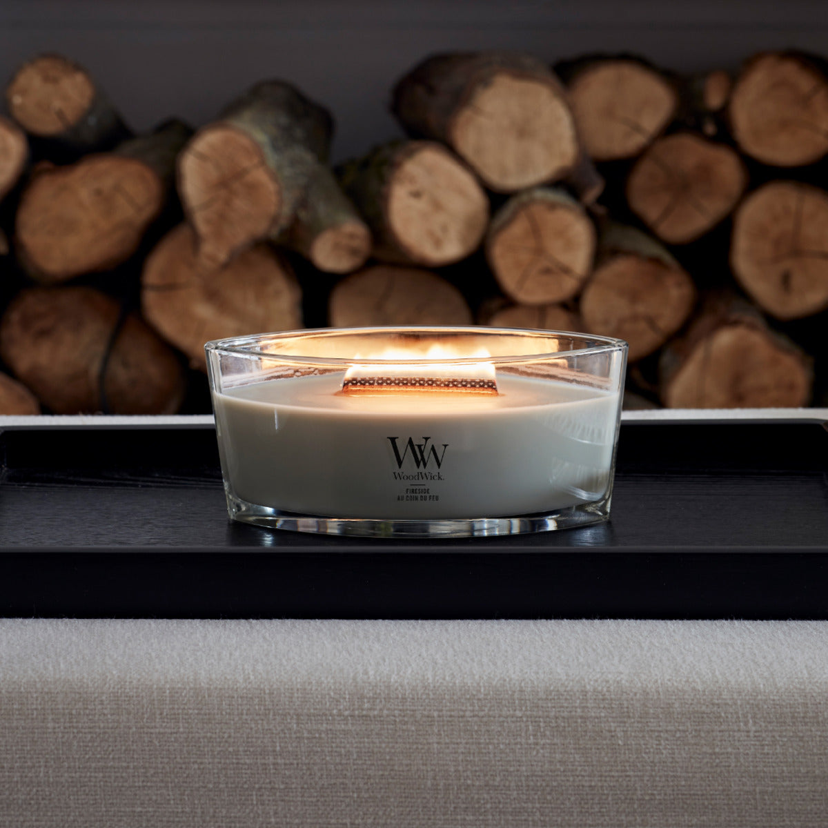 Fireside WoodWick Ellipse Candle -