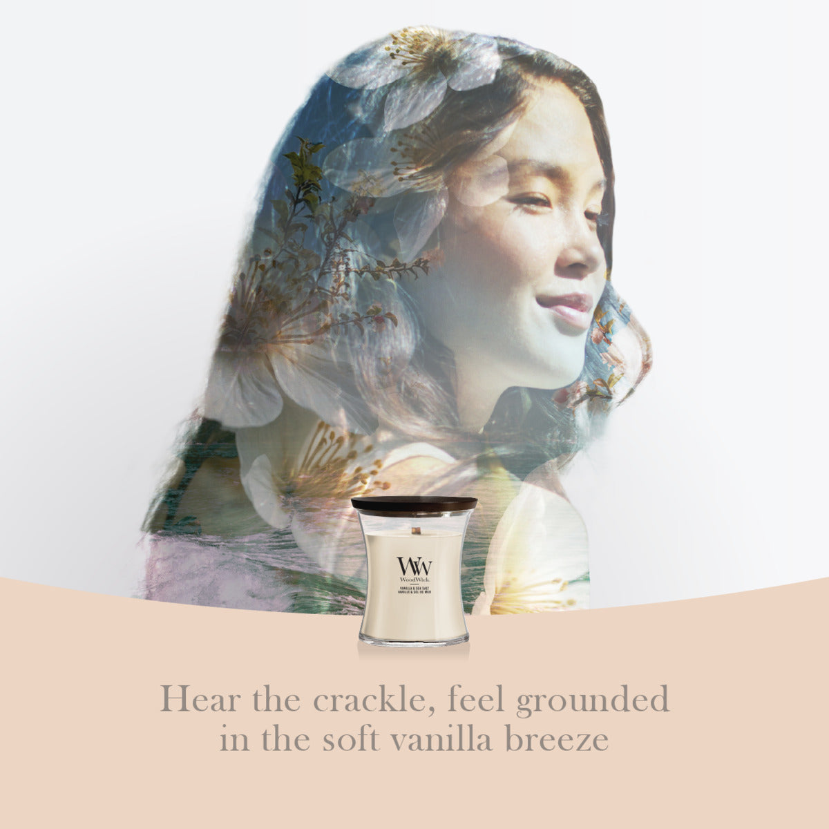 Vanilla & Sea Salt WoodWick Medium Hourglass Candle