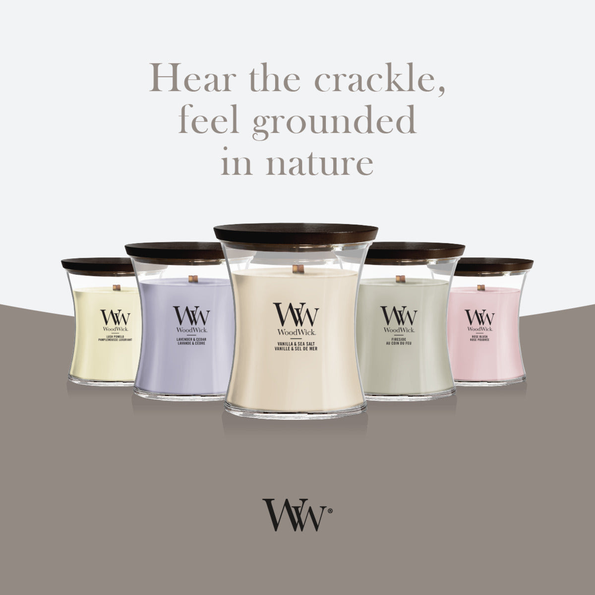 Vanilla & Sea Salt WoodWick Medium Hourglass Candle