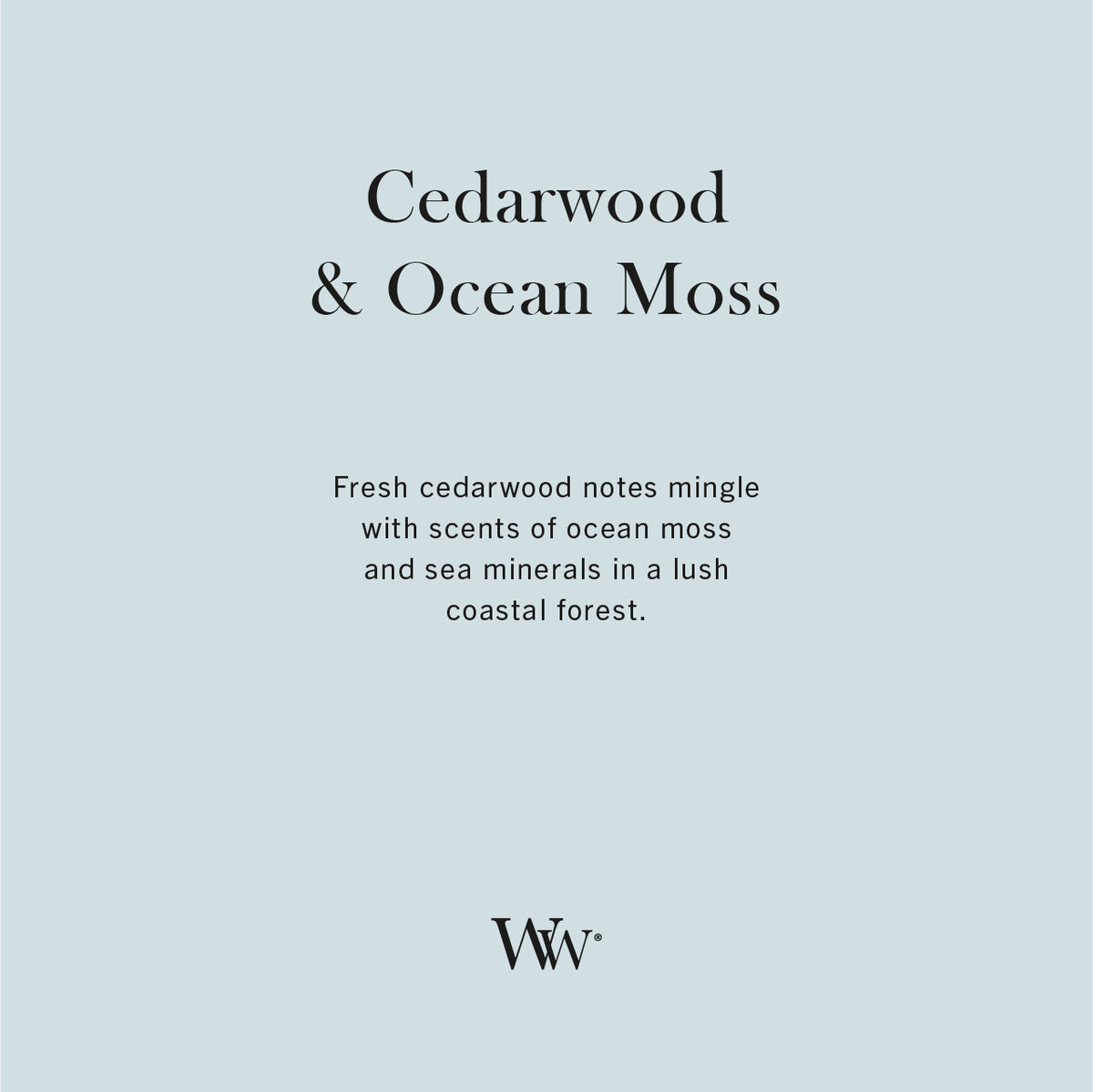 Cedarwood & Ocean Moss WoodWick Ellipse Candle